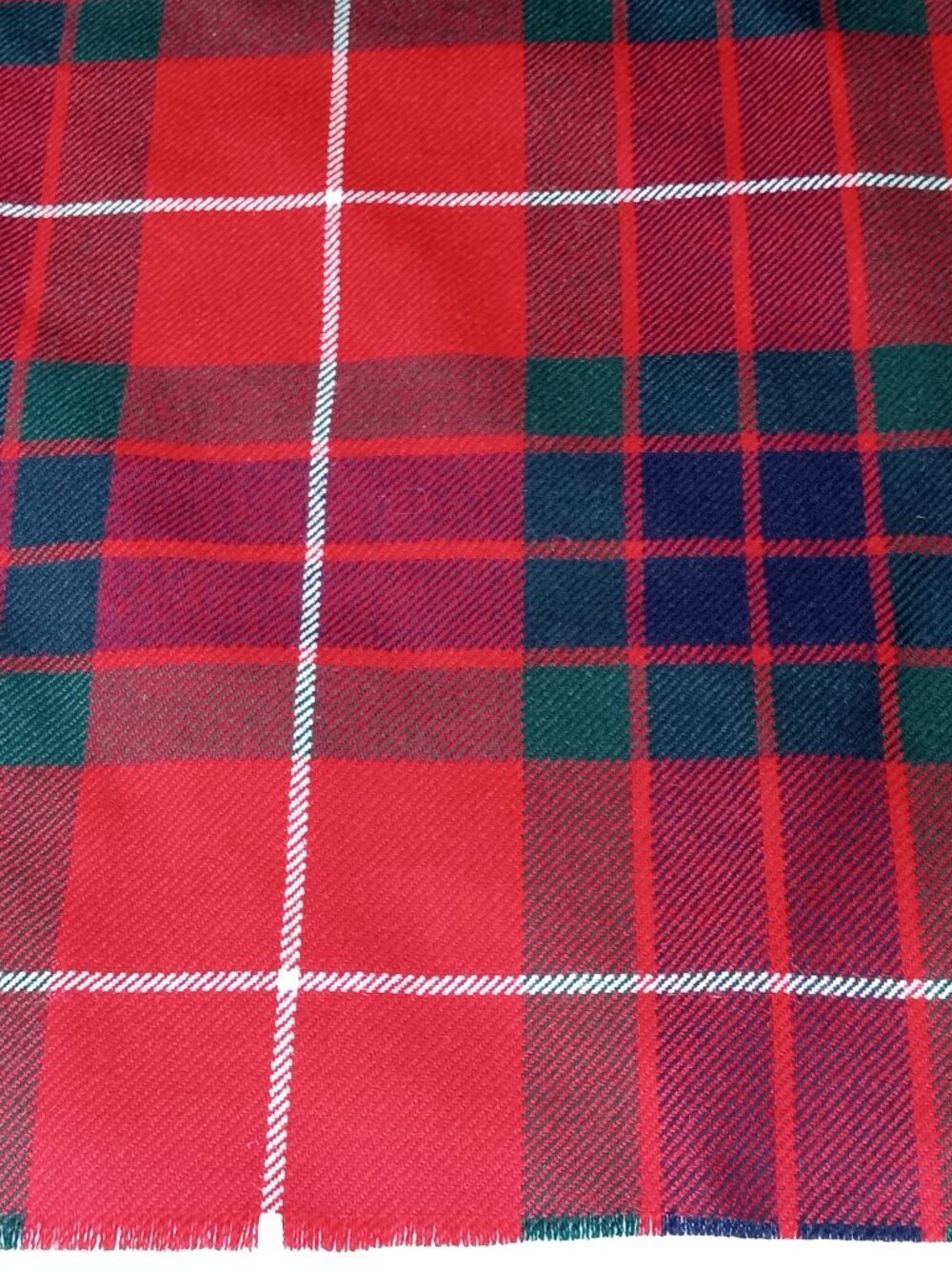 Old Fraser Tartan Cloth, 100% Pure Scottish Wool Fabric Made by Hector Russell
